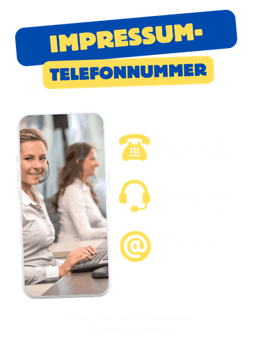 Telefonische Kontaktannahme fürs Impressum