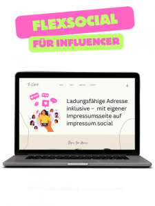 FlexSocial: Ladungsfähige Impressumsadresse mit eigener Impressumsseite für Social-Media-Kanäle